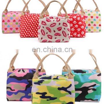 Wholesale fashion cooler bag polyester printing lunch bag from factory