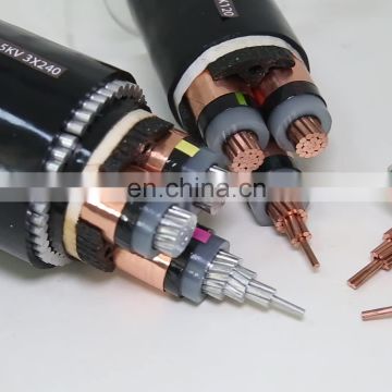 XLPE Insulated Steel Wire Armored Multi-core Electric Power Cable 6/10kV