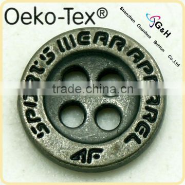 11mm 4 hole alloy button for sports wear