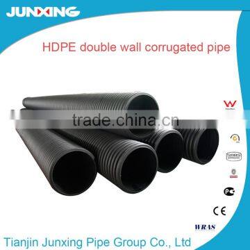 Round Type PE 100 material HDPE DWC pipe duct double wall corrugated plastic tube