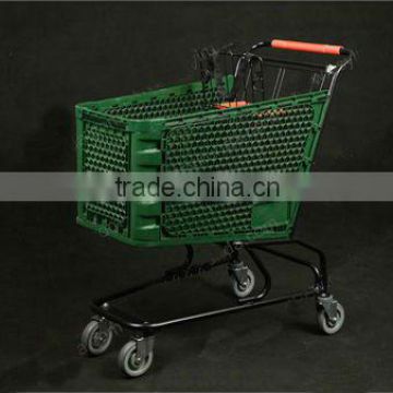 High quality Supermarket plastic shopping trolley cart