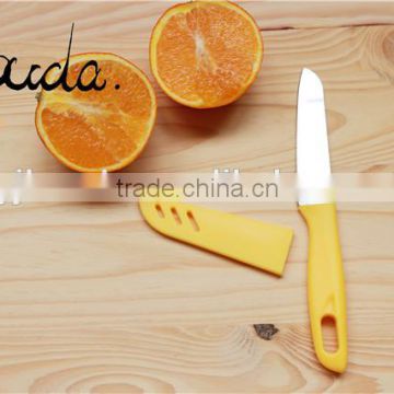 Best selling good quality durable colourful fruit knife with cover BD-K6648
