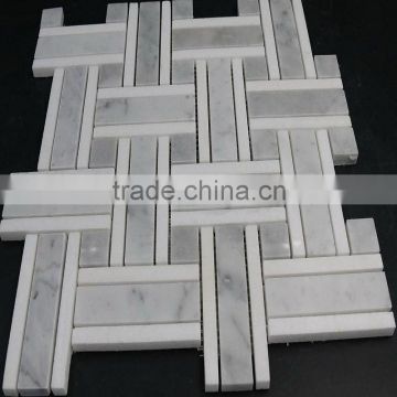 Natural polished white marble mosaic prices