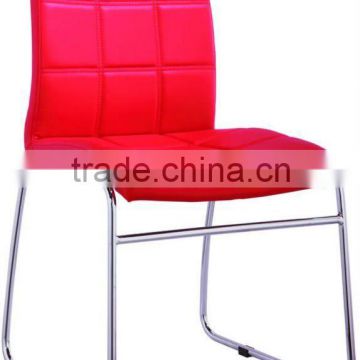Red PU cover dining chair