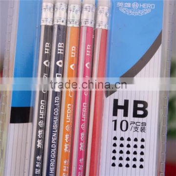 stationery wholesale from china hb pencil with eraser Suction card packing