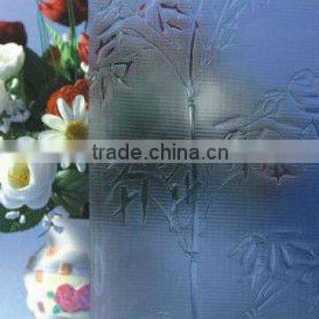 6mm clear patterned bamboo glass