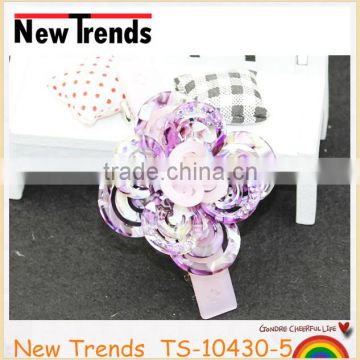 Stylish luxury colorful cellulose acetate flower hair barrettes for girls