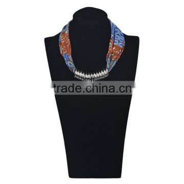 2016 chiffon metal pendant scarf with high quality