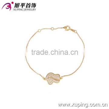 2016 Leaf design wholesale cheap price 18k gold bracelet