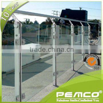 China Customized Morden Design Balcony Stainless Steel glass handrail