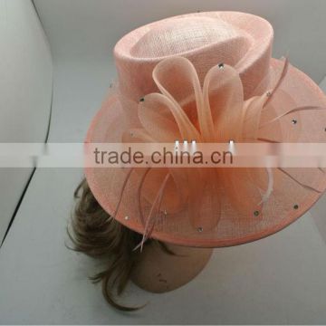 Fashion millinery sinamay hat made in China