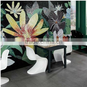 wholesale home decor glass mosaic flower patterns mosaic pattern