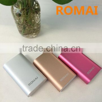 Romai lipstick power bank / smart mobile power bank manual 5200mAh with FC/RoHS approved