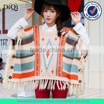 2016 hight quality poncho women knit sweater wholesale