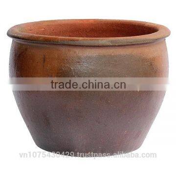 2 Foot Black Glazed Flower Pots, vietnam ceramic flower pots