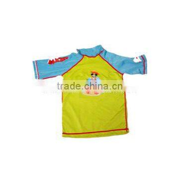 Kids Short Sleeve Rash Shirts Tops with uv50+ for Watersports