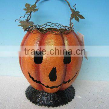 Halloween metal pumpkin