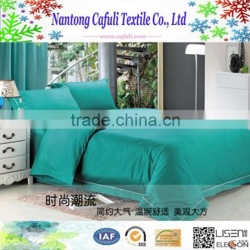 100% cotton solid fabric, green yarn dyed cotton fabric, for bedding textile