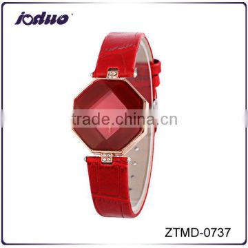 Luxury Fashion Lady Octagon Shape Leather Watches