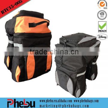Three-in-one Travel bicycle saddle backpack bag