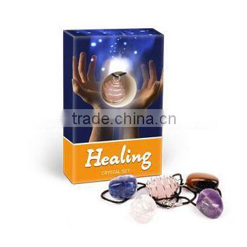 Healing Crystal Pendants Necklace Gifts Packing Set