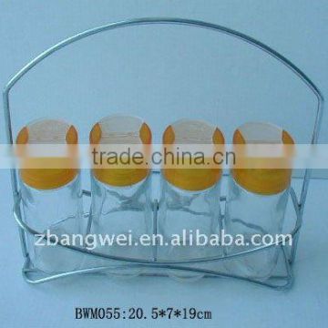 glass transparent jar used for spice