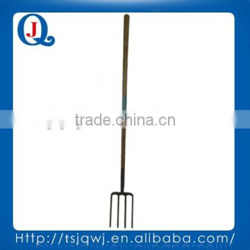 Farm and garden digging fork JQ107L-M with wooden hanle