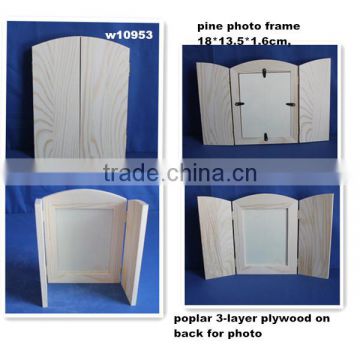 poplar plywood wooden picture photo frame for funer decor