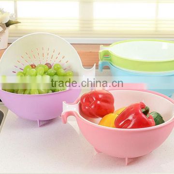 Multifunctional plastic fruit & vegetable washing basket