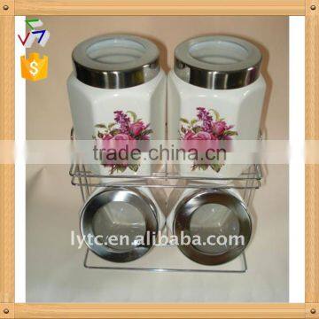 Factory direct wholesale Kitchen Accessory Ceramic Canister Set