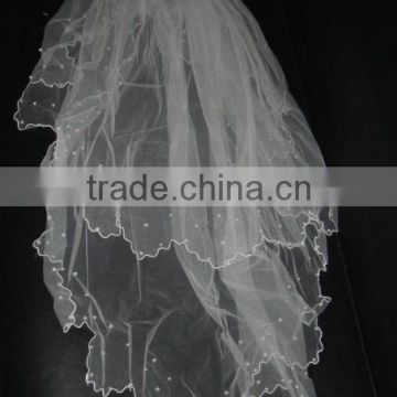 lace trim wedding veil