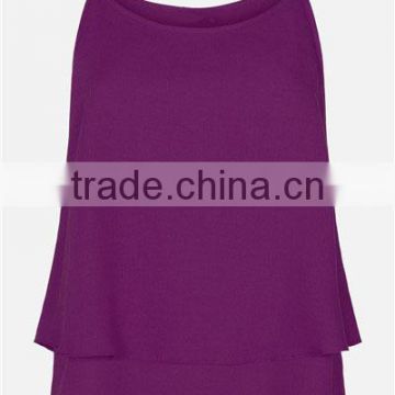 Purple Design Casual Wear Ladies Chiffon Camisole
