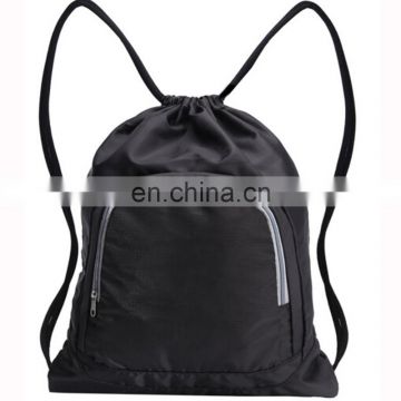Custom Black Durable Ripstop Waterproof Nylon Drawstring Bag