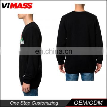 New! 2014 Hot Sale Fashion Long Sleeve Black sweatshirt