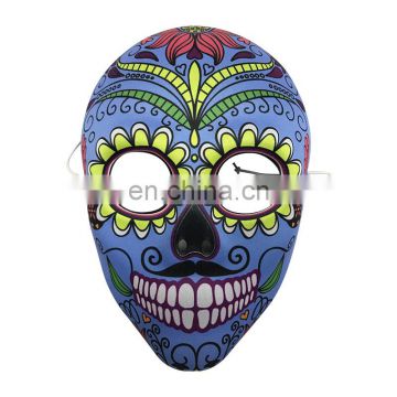 Purple EVA Mask Covered with Fabric with Flower for Halloween, Carnival and Party