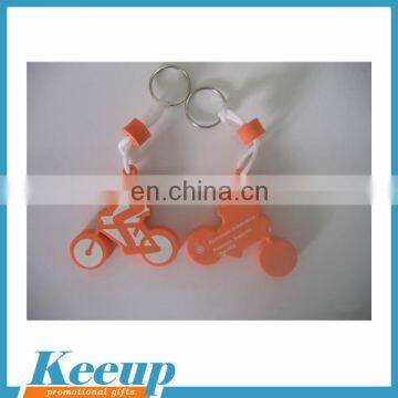 Cheap Custom bicycle Shape EVA Keychain