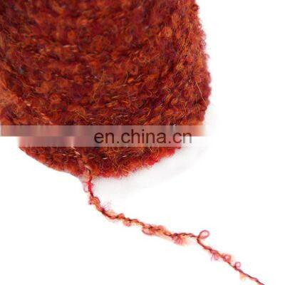 Multicolor Fancy Great Loop Yarn Wool Nylon Acrylic blend Yarn For Hand Knitting