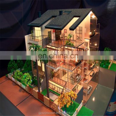 Professional Architectural Maquette,Model house Plan ,3D Miniature Scale model with Led lights