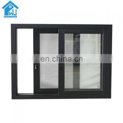 aluminium small horizontal exterior sliding window for office building window glass