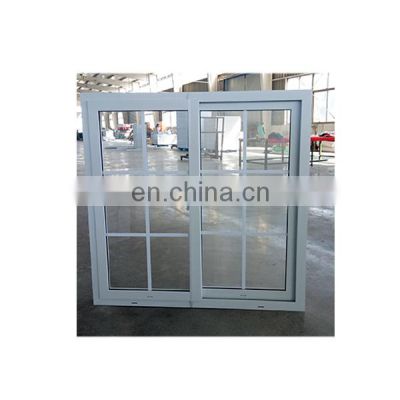 Good design horizontal openning style pvc frame  sliding window upvc windows with water drainage cover caps