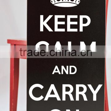 keep clam and carry on sign wooden wall hanging deco                        
                                                Quality Choice