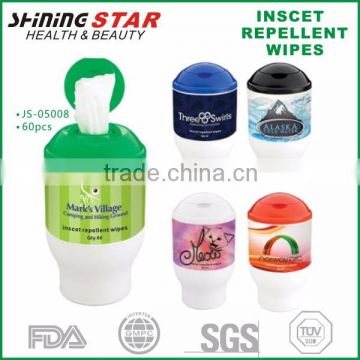 JS-05008 best selling products 60pcs insect repellent wipes for family