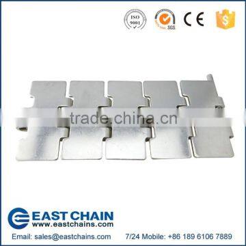 Single hinge stable performance stainless steel slat chain