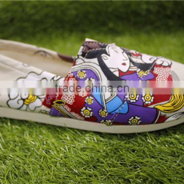 Japanese style printed canvas shoes