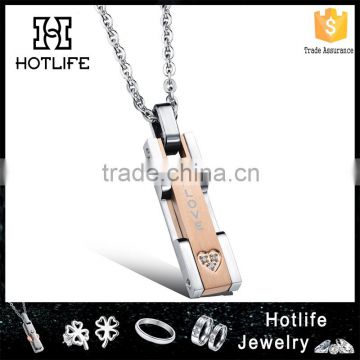 wholesale alibaba fashion jewelry 316L stainless steel solid fancy pendant designs for couple