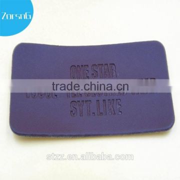 Cheap customize branded leather patch small size leather label patches
