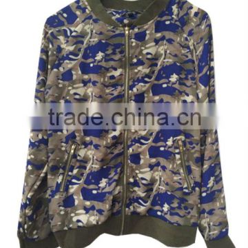 casual Camouflage jacket lady coats for autumn
