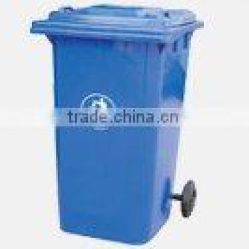 outdoor HDPE 120liter trash bin with wheels .pedal