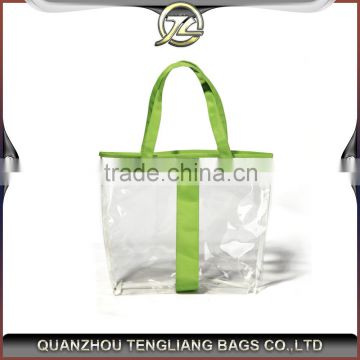 Foldable tansparent ladies pvc cosmetic bag