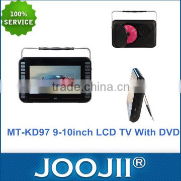 2016 best sale Portable TV With 16:9 Wide-screen and 9-10 Inch Color TFT-LCD, Support FM Radio, USB/SD/MMC Card